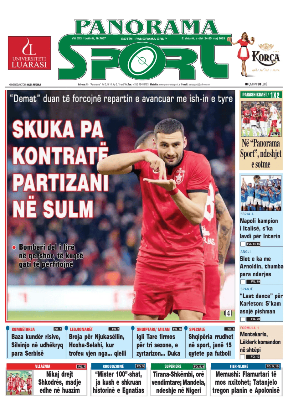 Prima-pagina-Panorama Sport-oggi-edizione-di-oggi-20250524